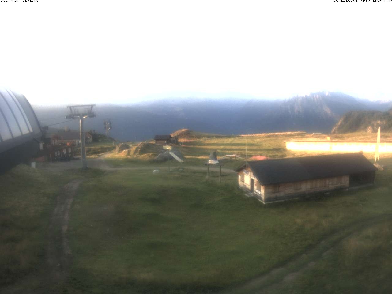 Archiv Foto Webcam Bergstation Gondel Blatten-Chiematte