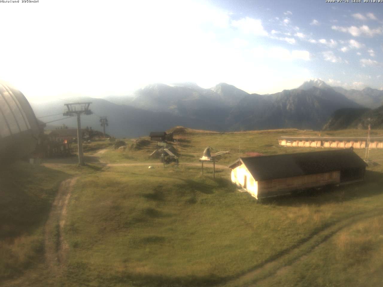 Archiv Foto Webcam Bergstation Gondel Blatten-Chiematte