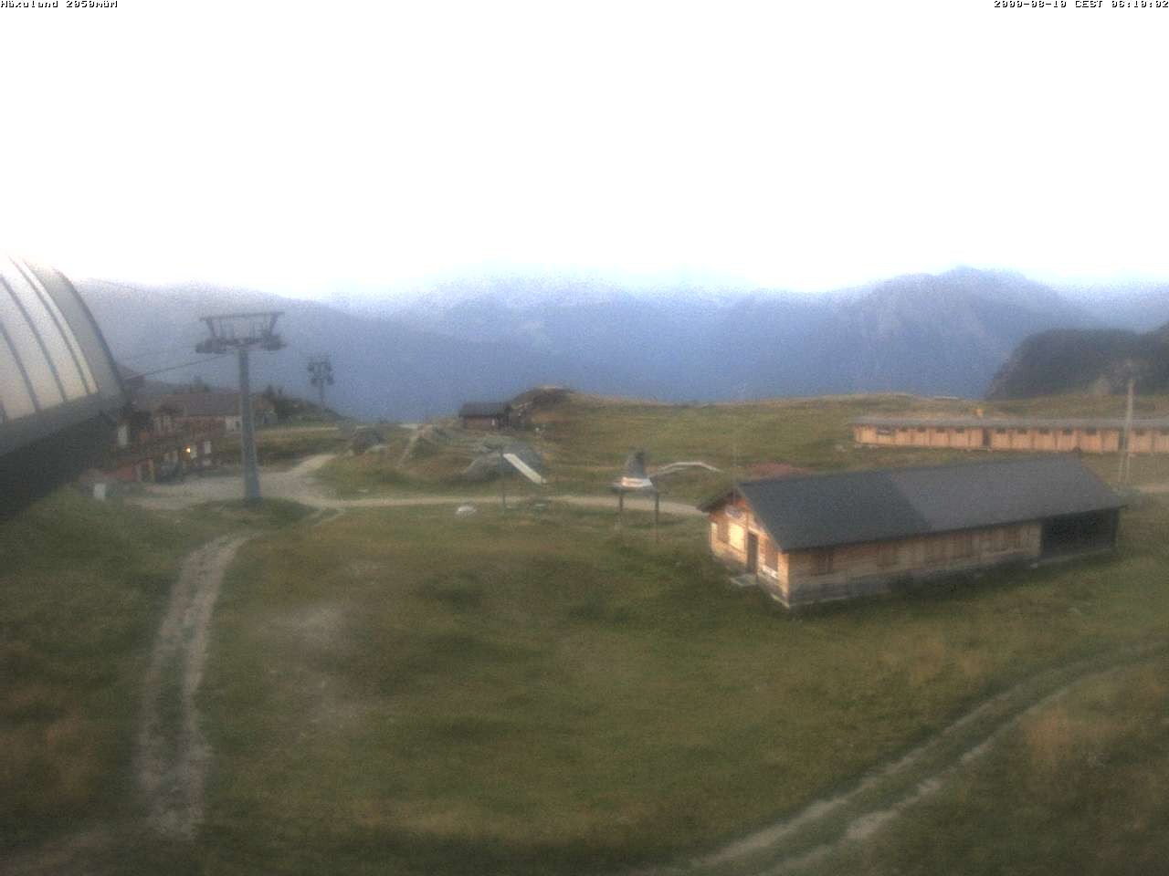 Archiv Foto Webcam Bergstation Gondel Blatten-Chiematte