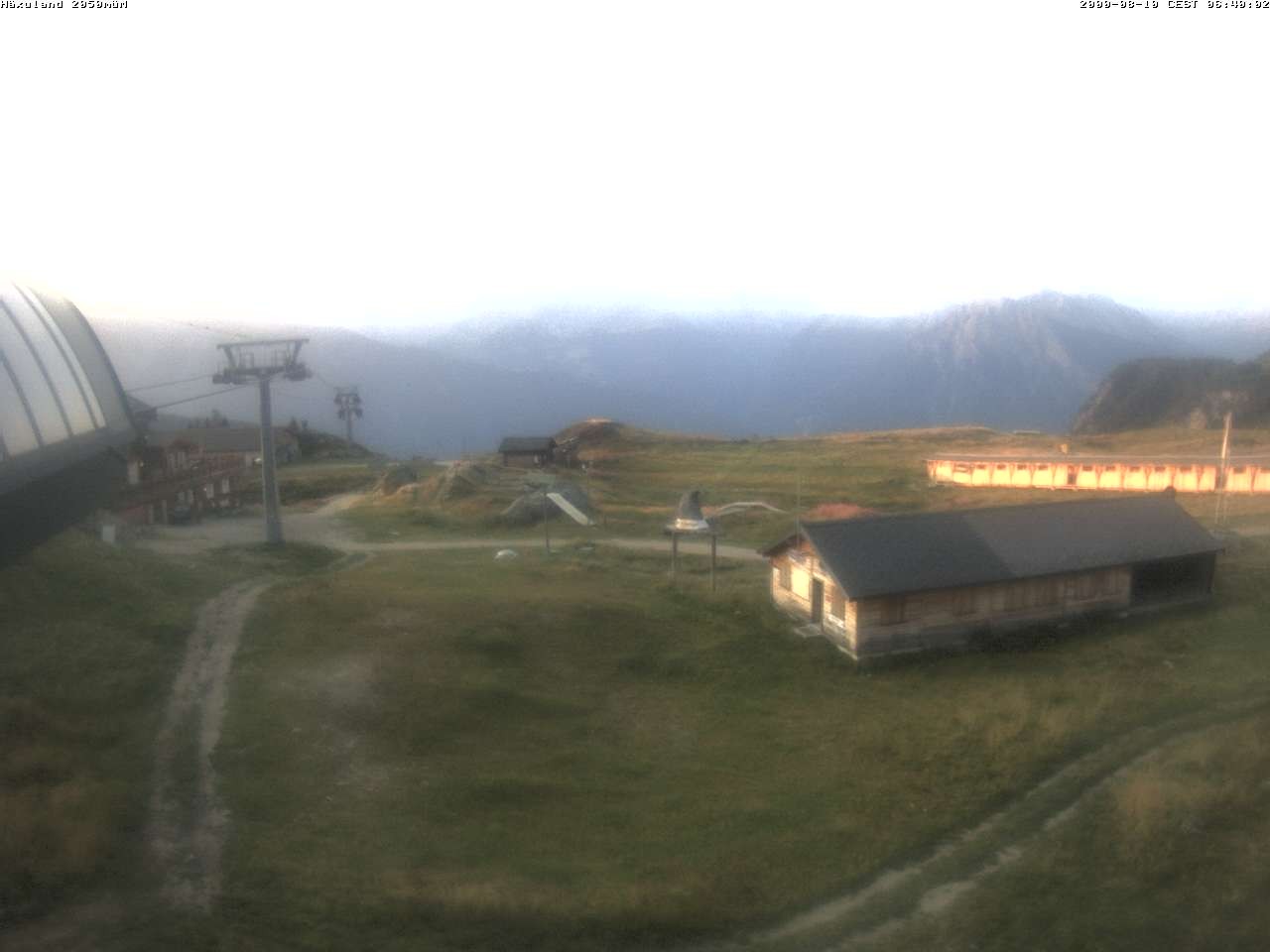 Archiv Foto Webcam Bergstation Gondel Blatten-Chiematte