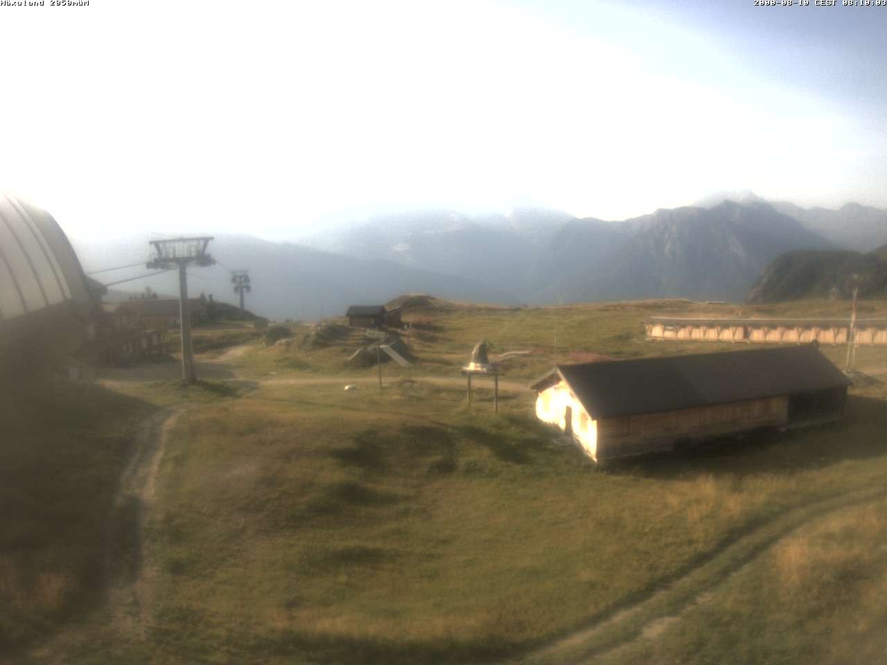 Archiv Foto Webcam Bergstation Gondel Blatten-Chiematte