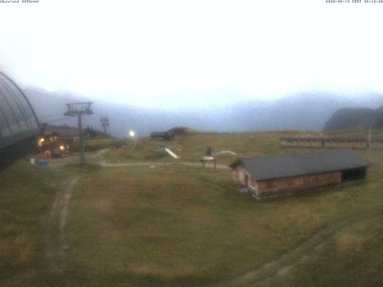 Archiv Foto Webcam Bergstation Gondel Blatten-Chiematte