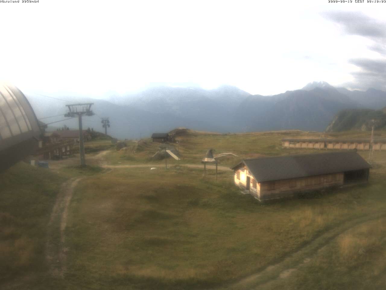 Archiv Foto Webcam Bergstation Gondel Blatten-Chiematte