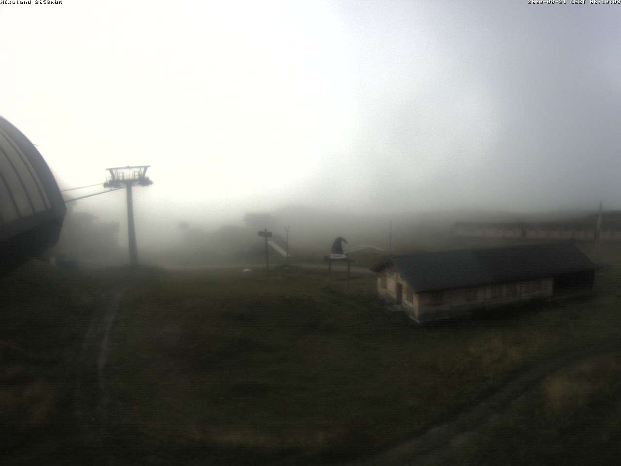 Archiv Foto Webcam Bergstation Gondel Blatten-Chiematte
