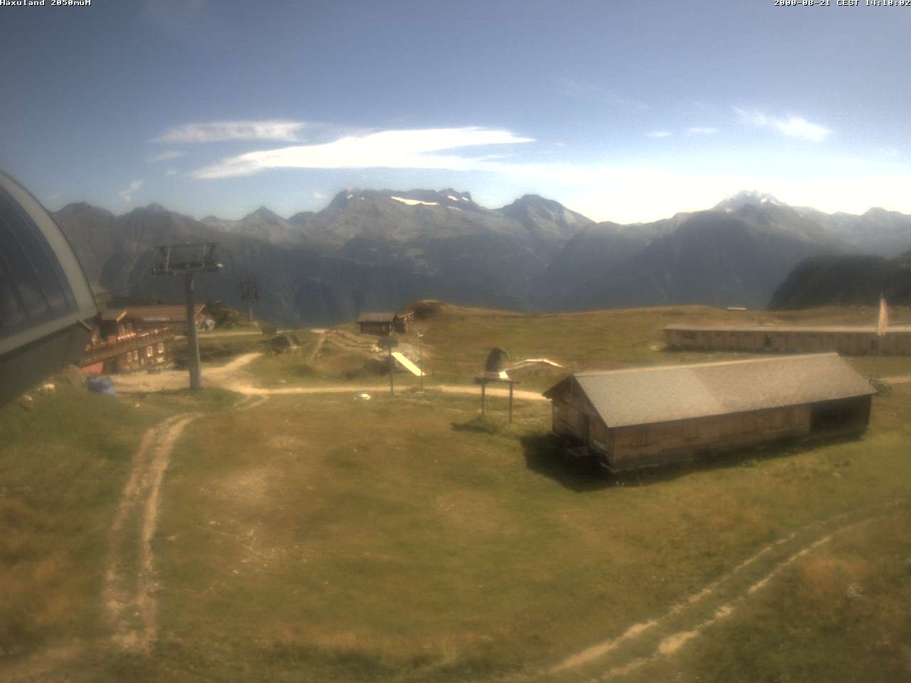 Archiv Foto Webcam Bergstation Gondel Blatten-Chiematte