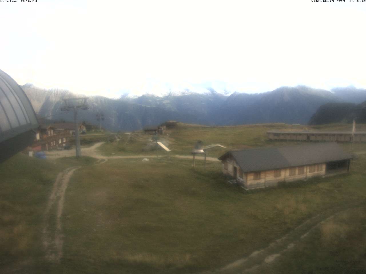 Archiv Foto Webcam Bergstation Gondel Blatten-Chiematte