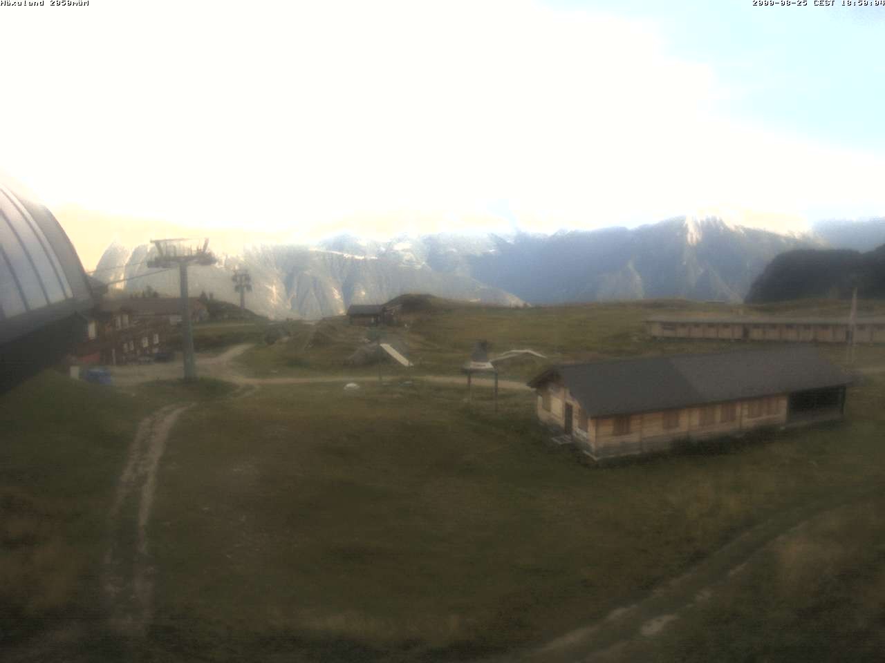 Archiv Foto Webcam Bergstation Gondel Blatten-Chiematte