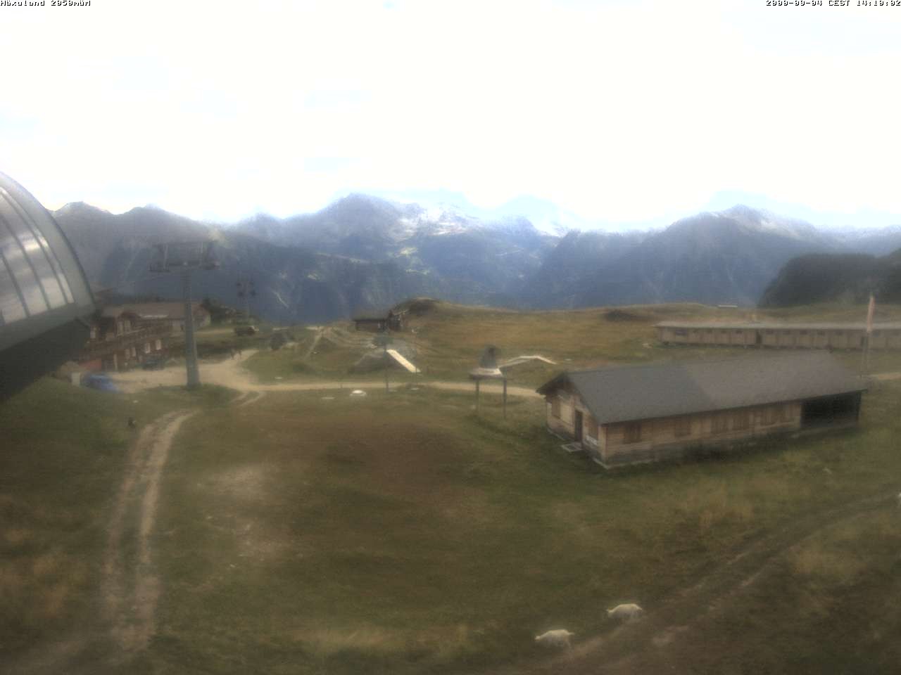 Archiv Foto Webcam Bergstation Gondel Blatten-Chiematte
