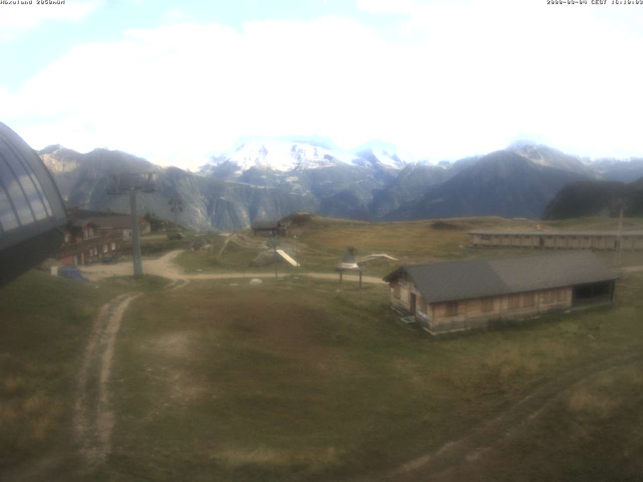 Archiv Foto Webcam Bergstation Gondel Blatten-Chiematte