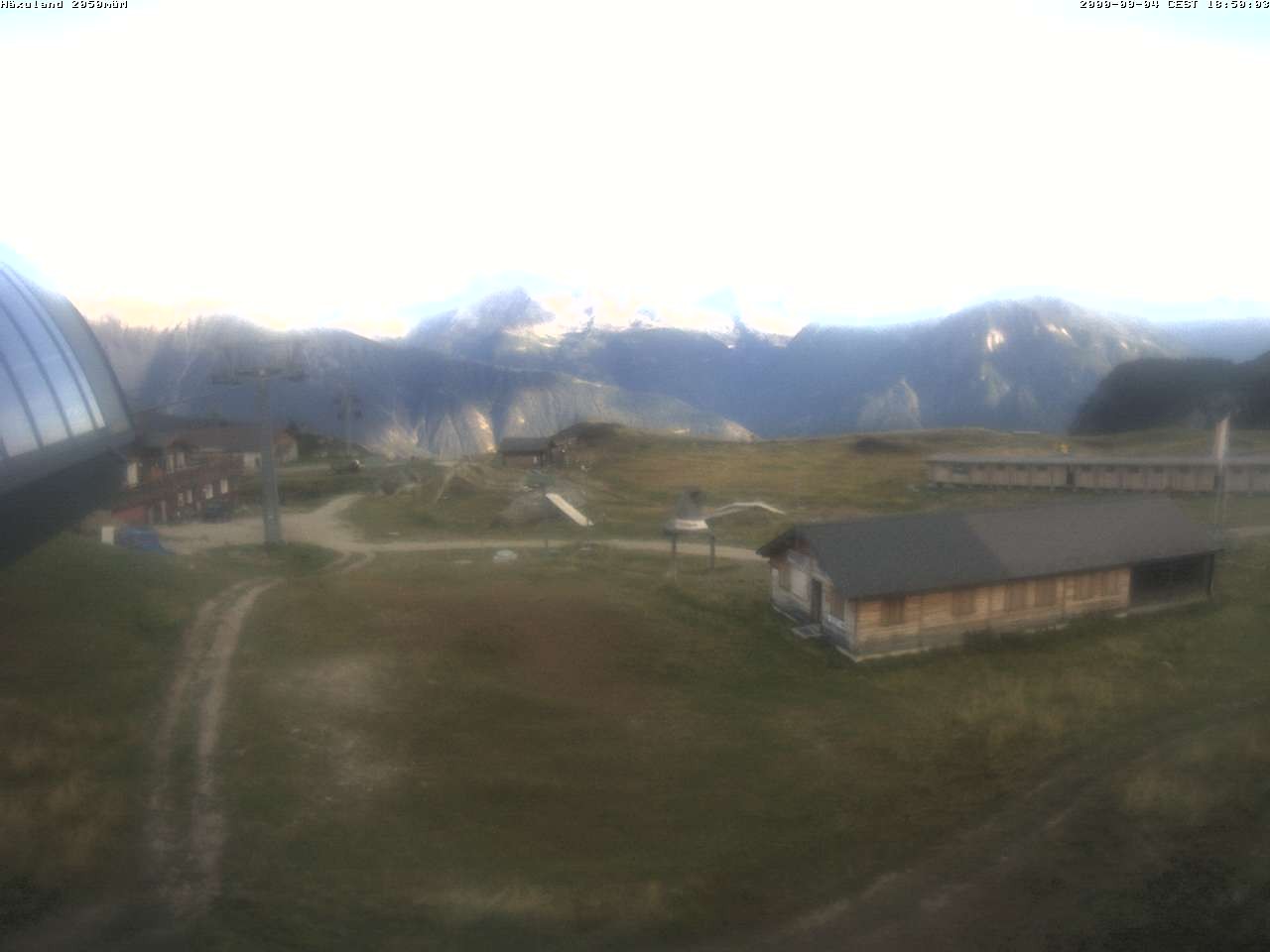 Archiv Foto Webcam Bergstation Gondel Blatten-Chiematte
