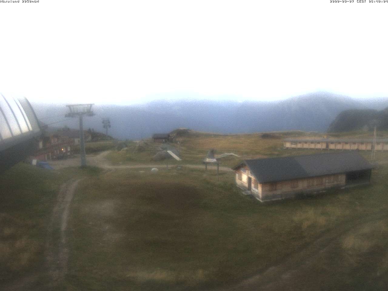 Archived image Webcam Top station gondola Blatten-Chiematte