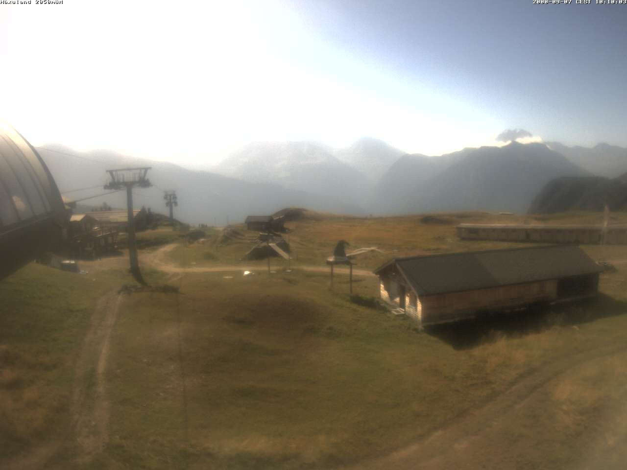 Archived image Webcam Top station gondola Blatten-Chiematte