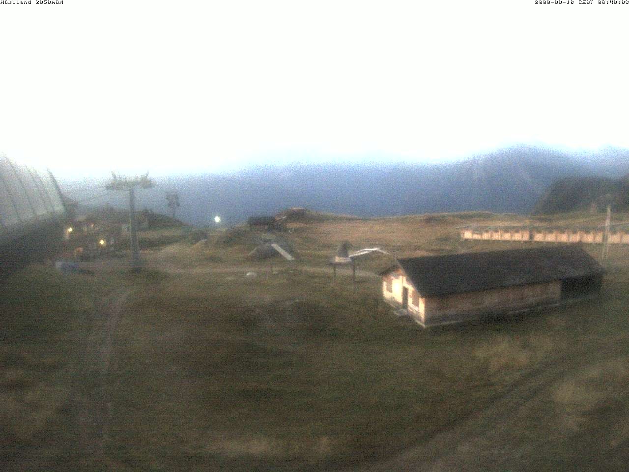 Archiv Foto Webcam Bergstation Gondel Blatten-Chiematte