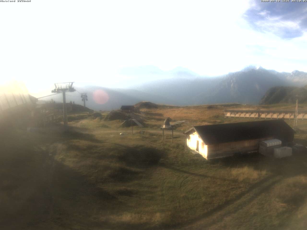Archiv Foto Webcam Bergstation Gondel Blatten-Chiematte