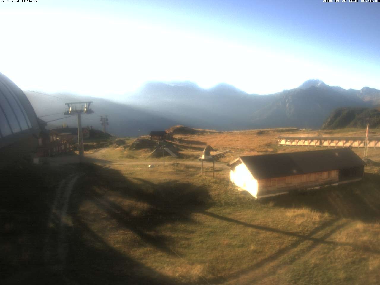 Archiv Foto Webcam Bergstation Gondel Blatten-Chiematte