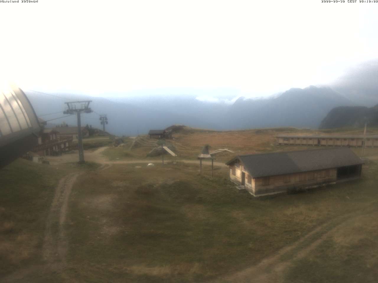 Archiv Foto Webcam Bergstation Gondel Blatten-Chiematte