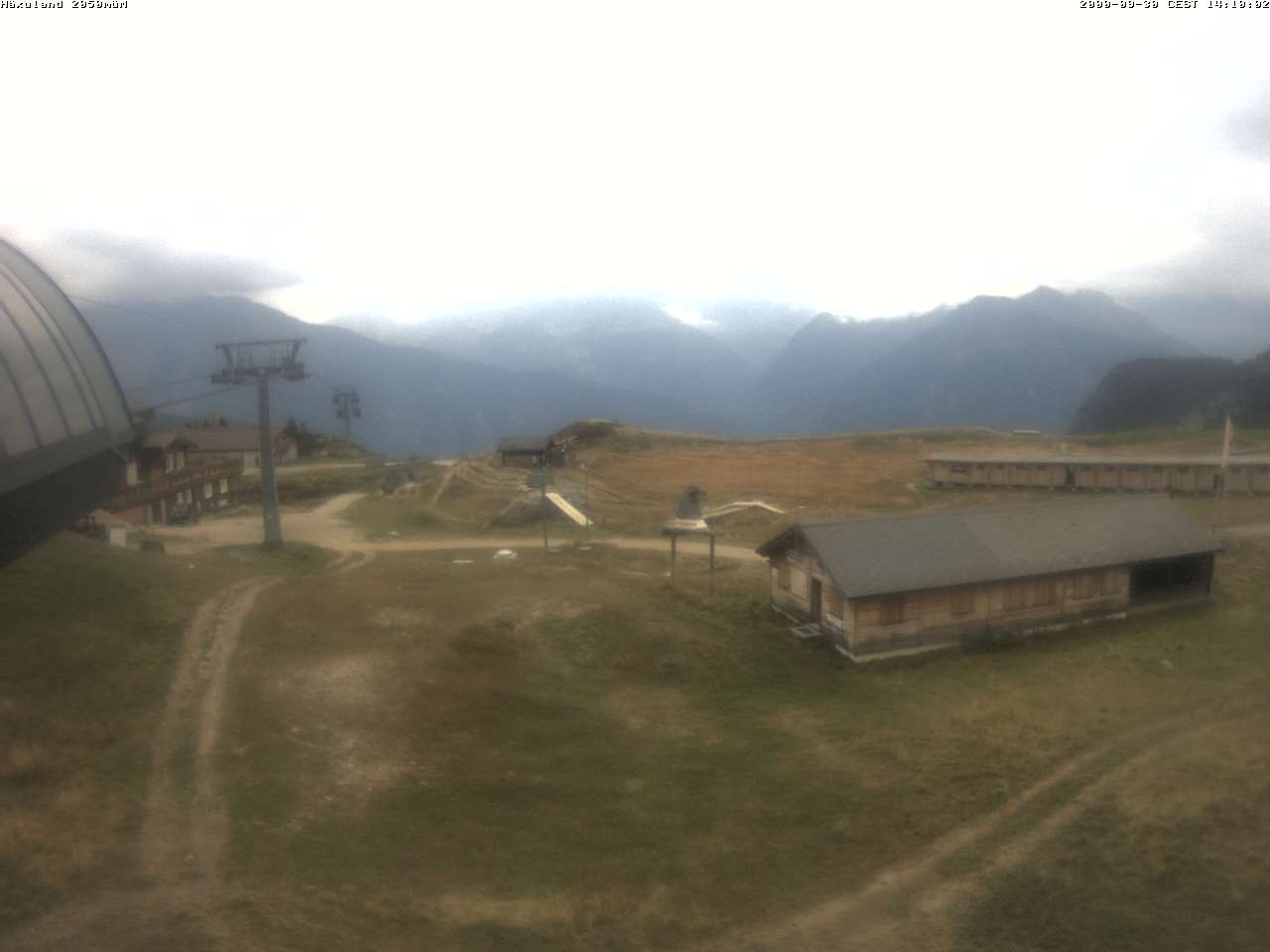 Archiv Foto Webcam Bergstation Gondel Blatten-Chiematte