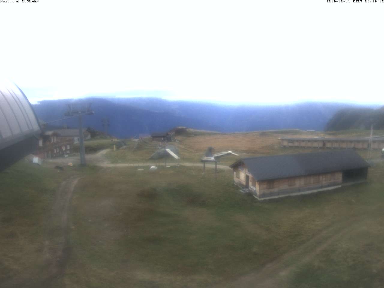 Archived image Webcam Top station gondola Blatten-Chiematte
