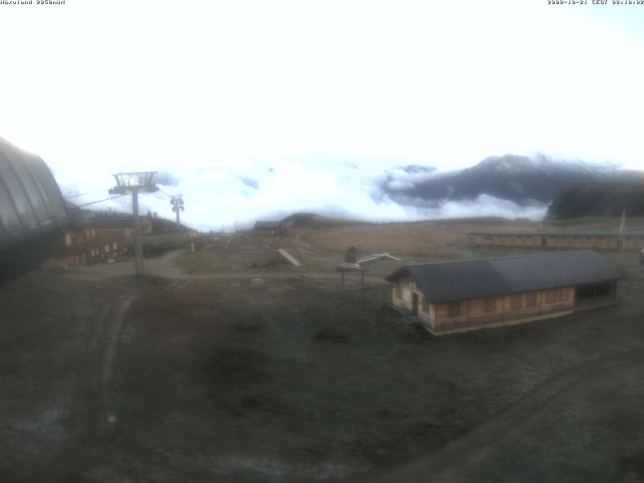 Archiv Foto Webcam Bergstation Gondel Blatten-Chiematte
