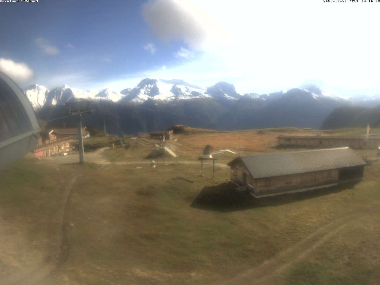 Archiv Foto Webcam Bergstation Gondel Blatten-Chiematte