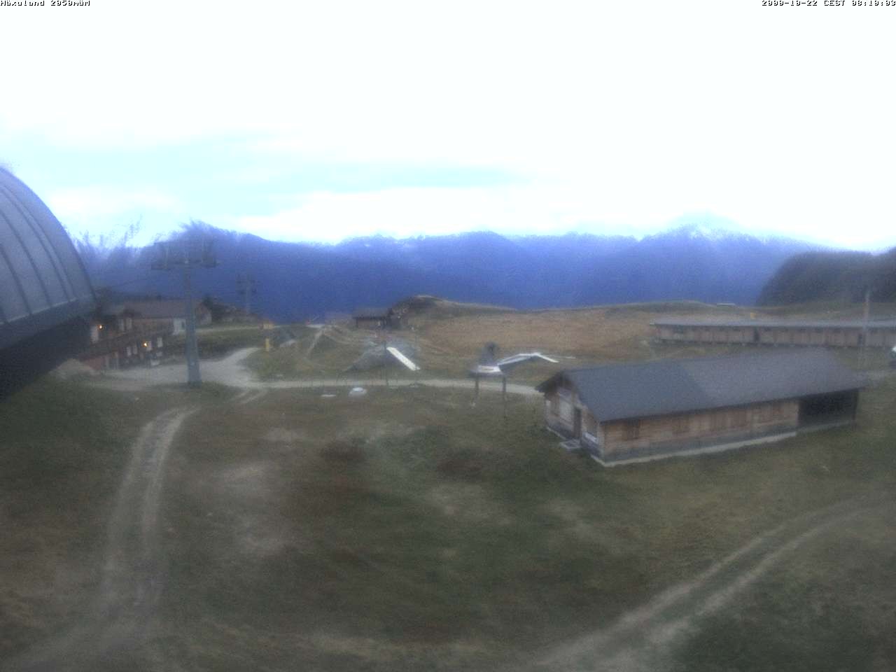 Archived image Webcam Top station gondola Blatten-Chiematte