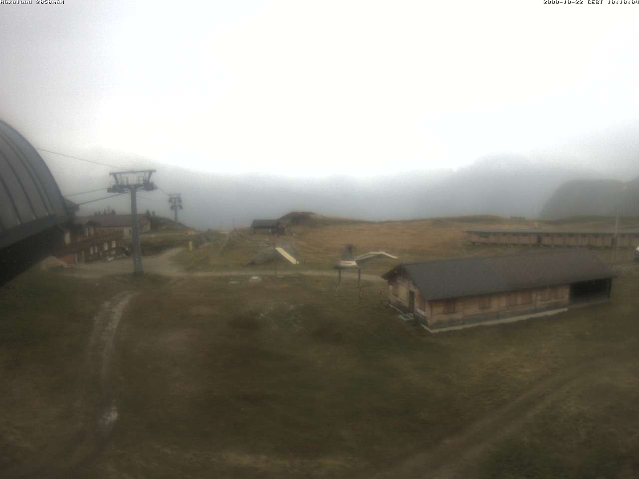 Archived image Webcam Top station gondola Blatten-Chiematte