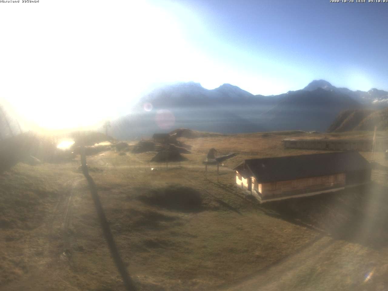 Archiv Foto Webcam Bergstation Gondel Blatten-Chiematte