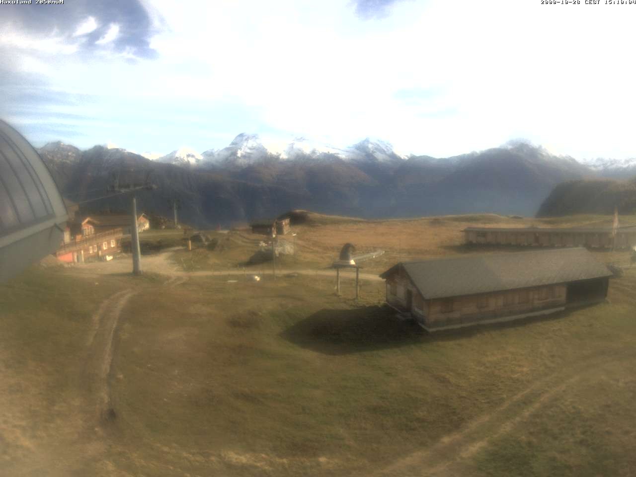 Archiv Foto Webcam Bergstation Gondel Blatten-Chiematte