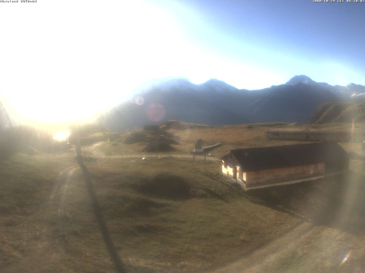 Archiv Foto Webcam Bergstation Gondel Blatten-Chiematte