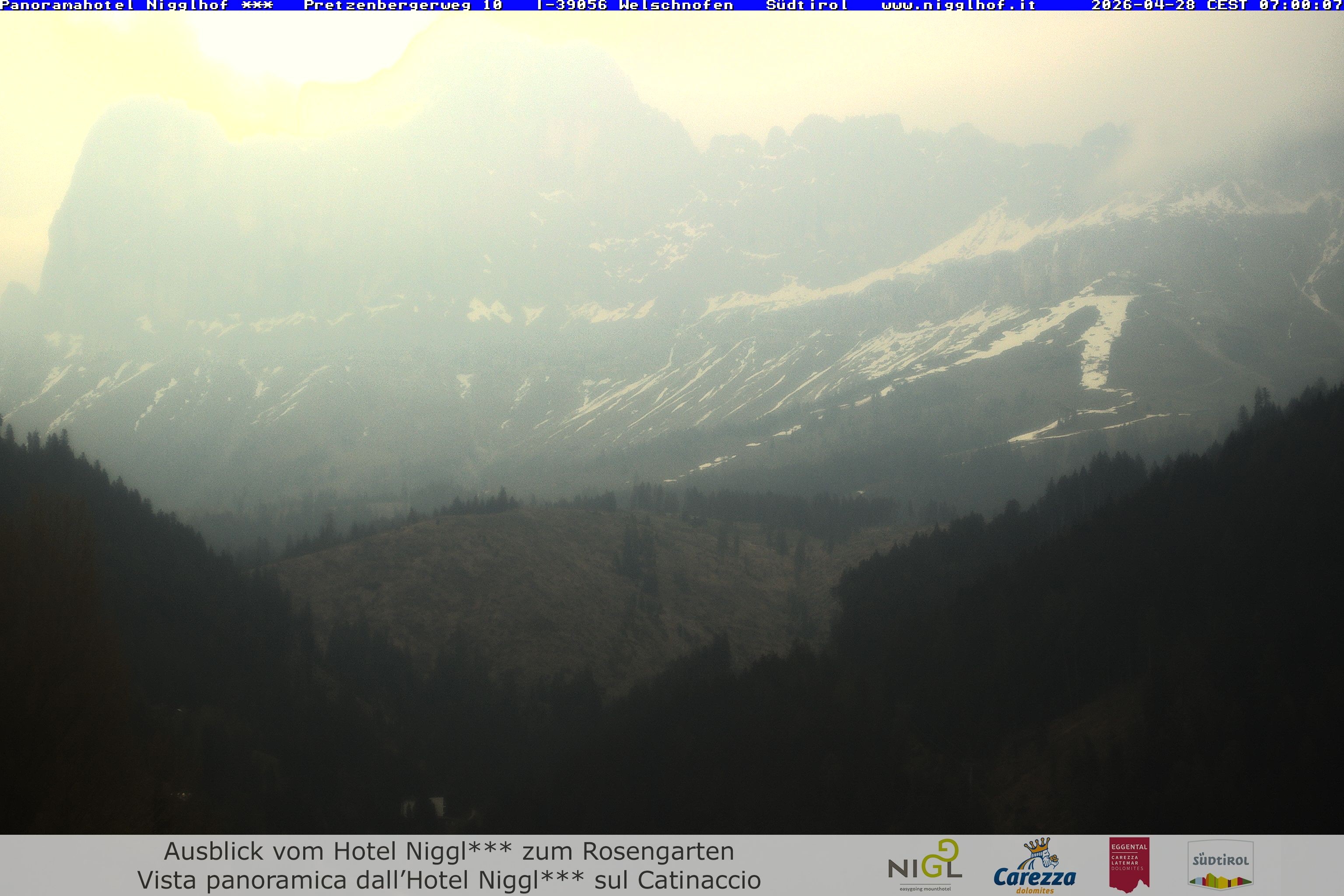 Archived image Webcam Welschnofen: Hotel Nigglhof