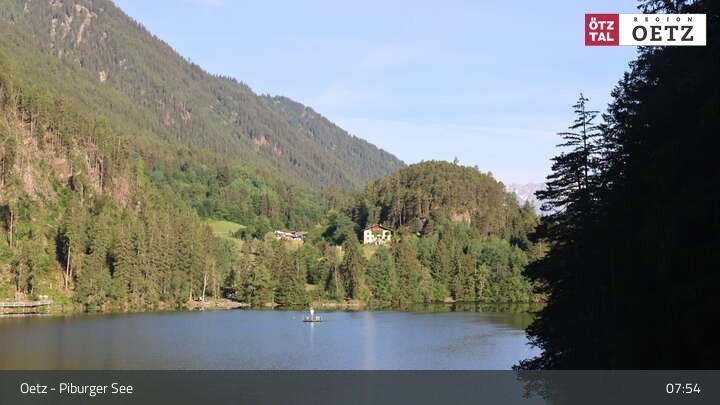 Archived image Webcam Lake Piburg (Ötztal valley)