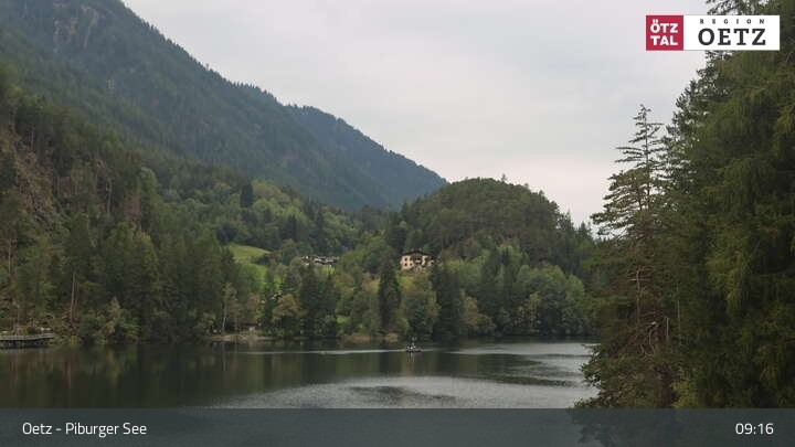 Archived image Webcam Lake Piburg (Ötztal valley)
