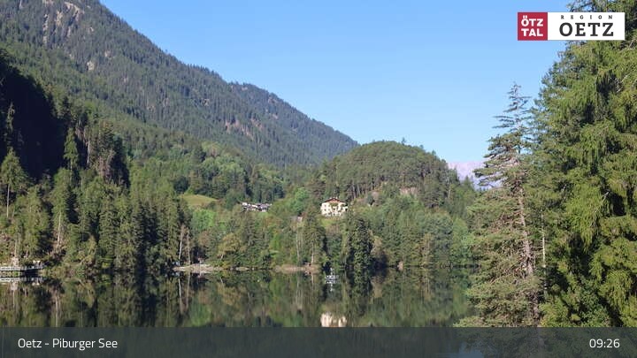 Archived image Webcam Lake Piburg (Ötztal valley)