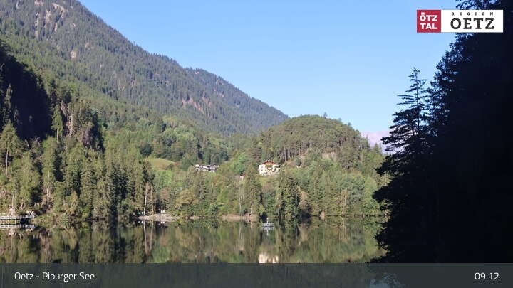 Archived image Webcam Lake Piburg (Ötztal valley)