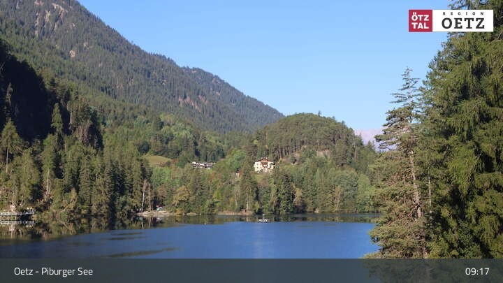 Archived image Webcam Lake Piburg (Ötztal valley)