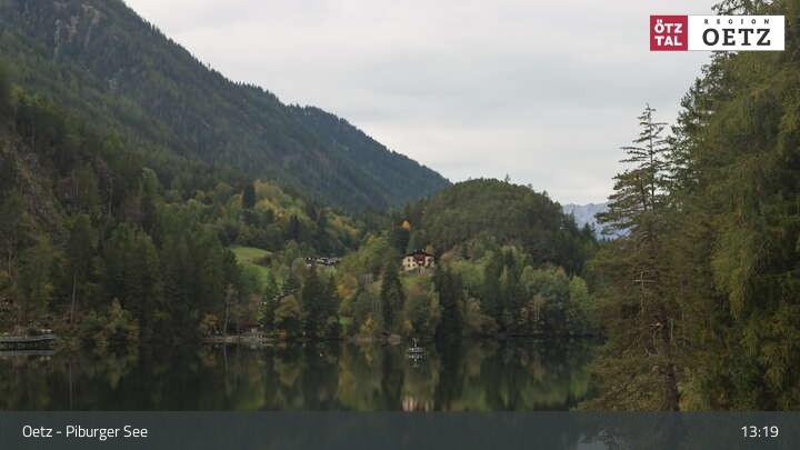 Archived image Webcam Lake Piburg (Ötztal valley)