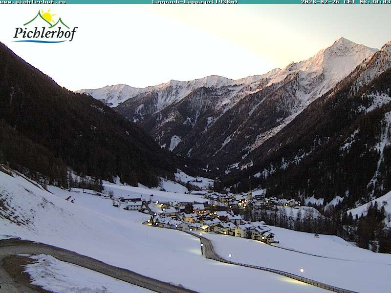 Archived image Webcam hotel Pichlerhof, Ahrntal valley