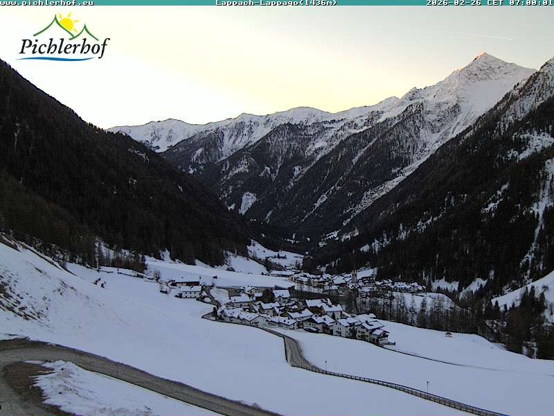Archived image Webcam hotel Pichlerhof, Ahrntal valley