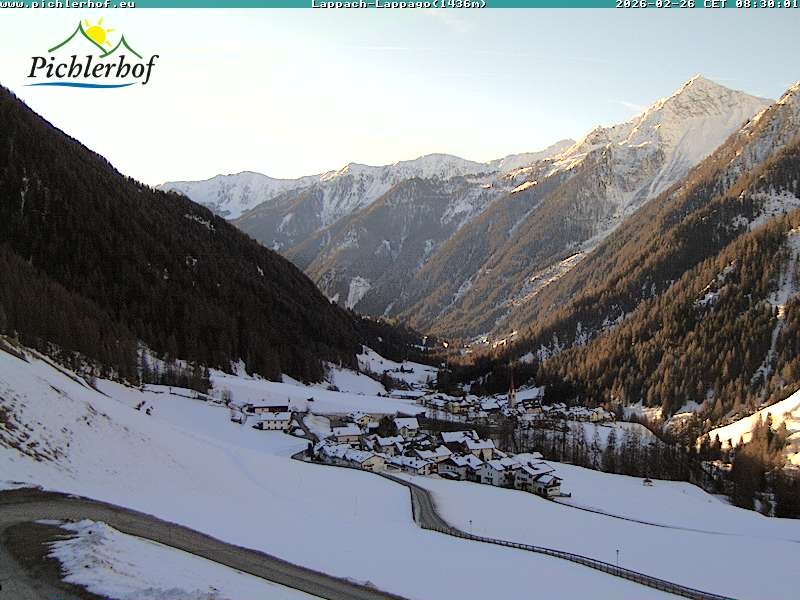 Archived image Webcam hotel Pichlerhof, Ahrntal valley