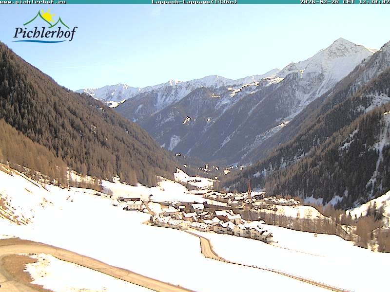 Archived image Webcam hotel Pichlerhof, Ahrntal valley