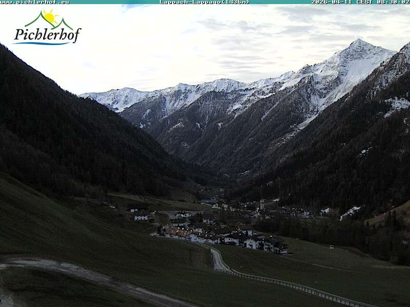 Archived image Webcam hotel Pichlerhof, Ahrntal valley