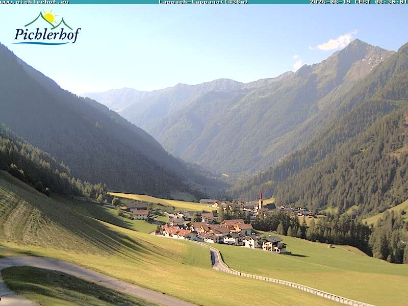 Archived image Webcam hotel Pichlerhof, Ahrntal valley