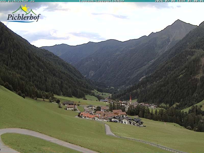 Archived image Webcam hotel Pichlerhof, Ahrntal valley