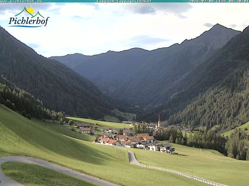 Archived image Webcam hotel Pichlerhof, Ahrntal valley