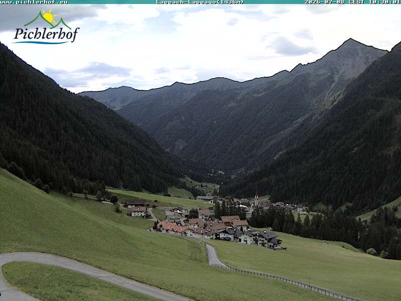 Archived image Webcam hotel Pichlerhof, Ahrntal valley