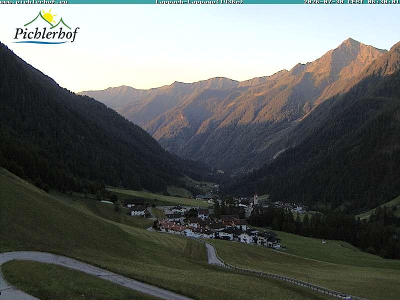 Archived image Webcam hotel Pichlerhof, Ahrntal valley