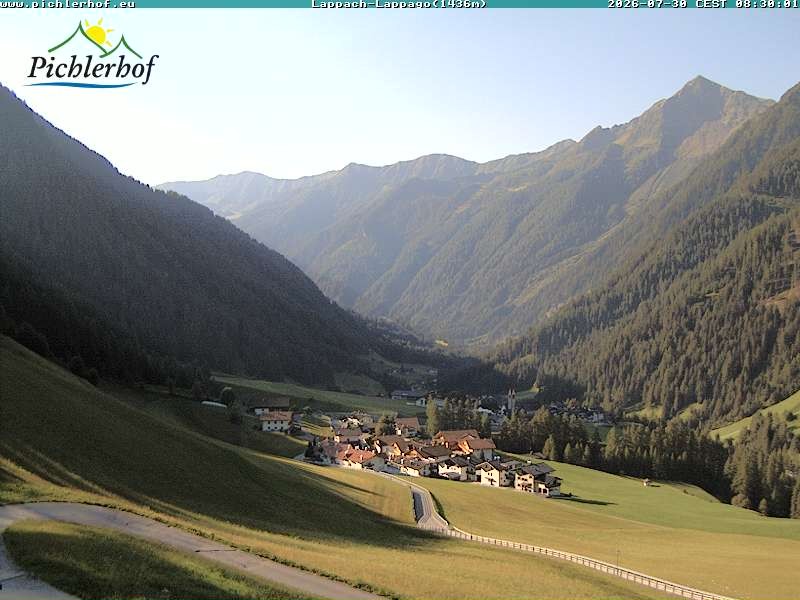 Archived image Webcam hotel Pichlerhof, Ahrntal valley