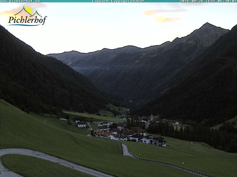 Archived image Webcam hotel Pichlerhof, Ahrntal valley