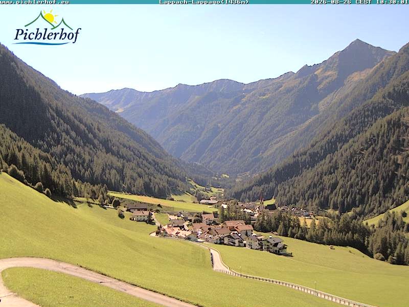 Archived image Webcam hotel Pichlerhof, Ahrntal valley