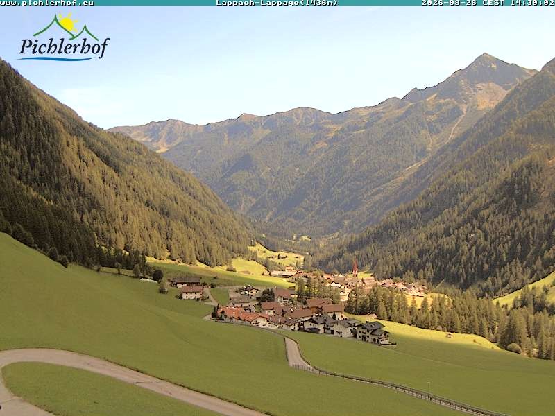 Archived image Webcam hotel Pichlerhof, Ahrntal valley